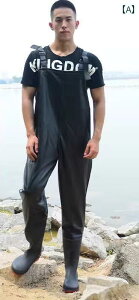 ウェーダー 釣り 防水 胴付長靴 チェストハイ 作業着 一体型 厚底 滑り防止 内ポケット 厚手 耐摩耗性 男女兼用 アウトドア 農業 水産 水場仕事 黒 青 緑