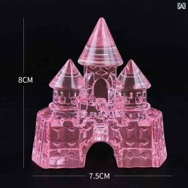 アクリル 宝石 クリア 透明 キッズ 子供 おもちゃ クリスタル お城 装飾品 置物 誕生日 プレゼント ピンク 青 紫 ディスプレイ おしゃれ