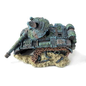 アクアリウム オブジェ 水槽 装飾品 インテリア用品 置物 レイアウト オーナメント 鑑賞 隠れ家 淡水生物 熱帯魚 エビ 家庭用 おしゃれ レトロ 戦車