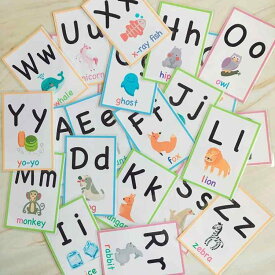 知育玩具 カード 英語 学習 教材 勉強 幼児教育 子供 単語 アルファベット トレーニング イラスト ポップ 読みやすい ラミネート加工 防水 破れにくい 耐久性
