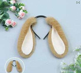 うさ耳 カチューシャ かわいい ウサギ ヘア アクセサリー コスプレ ぬいぐるみ ヘッド 黒 白 ピンク バンド もこもこ ハロウィン