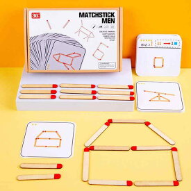 知育 パズル 算数 マッチ棒 論理的 思考 トレーニング 教材 青 計算 木製 幼児 玩具 卓上 ゲーム おもちゃ 早期教育 男の子 女の子 子供 保育園 家 遊び 親子