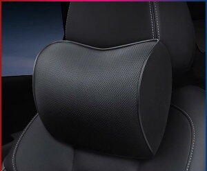 車 クッション 首 腰 セット ネックピロー マイクロファイバーレザー ゴムバンド バックル 低反発 快適 通気 疲れにくい 長距離運転 旅行 オールシーズン シンプル 黒 茶色 ベージュ