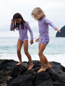 水着 キッズ 男の子 女の子 ベビー 子供 長袖 ビーチ 春夏 厚手 ワンピース ショートパンツ 無地 日焼け防止 スプリット 大きいサイズ シンプル 紫 緑 青