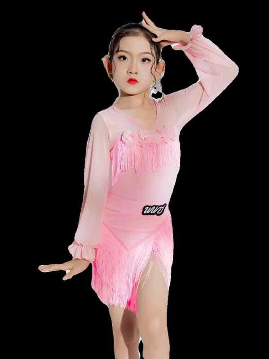 楽天市場】ラテンダンス衣装 キッズ 秋冬 女の子 子供 ジュニア 