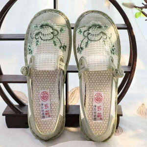 スリッポン メッシュ レディース 履きやすい 快適 快適 通気性 吸汗性 滑りにくい 軽量 柔らかい 耐摩耗性 大きいサイズ 春夏 韓国 レトロ さわやか 刺繍 花 フラット 赤 グレー 緑