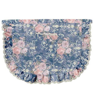 エプロン 腰巻タイプ かわいい ハーフ 丈 レディース エレガント フリーサイズ 料理 クッキング 防水 レース 花柄 パープル ベージュ グリーン