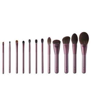 メイクブラシセット かわいい セット ルースパウダー チーク コンシーラー ハイライター ファンデーション 眉毛 美容 コスメ 肌に優しい 柔らかい 無地 シンプル 紫