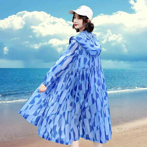 ロング カーディガン レディース 夏 緑 青 軽量 通気性 防水 速乾 アウトドア ゆったり 日焼け防止 体型カバー 長袖 パーカー フード ジップアップ 薄手 大きいサイズ 総柄 ビーチ