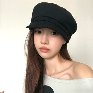 キャスケット レディース 大人 春秋 レトロ 普段使い 外出用 小顔効果 小さめ 柔らかい 短いつば カジュアル シンプル 無地 おしゃれ 黒 グレー