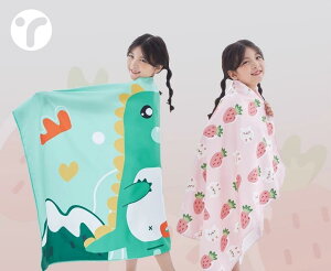 お着替えポンチョ キッズ いちご 恐竜 すいか かわいい プール 海 フード付き レジャー 速乾 男の子 女の子 吸水 ラップタオル 温泉