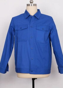 作業服 上下セット 夏 薄手 メンズ 大人 大きいサイズ ゆったり 工場 整備 耐摩耗性 キャンバス シャツ 長袖 半袖 ボタン 襟 ポケット ロングパンツ 青 グレー 無地