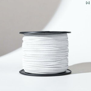 レザー コード 紐 DIY 素材 ハンドメイド 手作り アクセサリー バッグ ストラップ 平ひも スエード シェニール ロープ 3mm 茶色 ピンク 紫