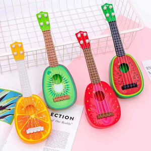 楽器 おもちゃ 子供 ベビー ギター ウクレレ 4弦 演奏可能 チューニング かわいい オレンジ キウイ いちご 知育玩具 初心者 プレゼント 誕生日