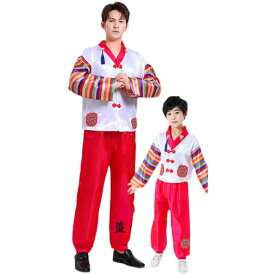 韓服 メンズ 刺繍 大人 子供 韓国 舞台 イベント ダンス 学園祭 パフォーマンス 衣装 宮廷 結婚式 伝統的 かっこいい 白 緑 赤