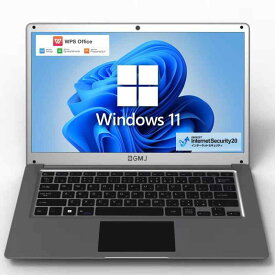 GM-JAPAN ノートパソコン Windows 11 Office搭載 超軽量 薄型 SSD 128GB/メモリ 4GB/WEBカメラ/WPS Office/Celeron/WIFI/USB3.0/HDMI/14.1インチ