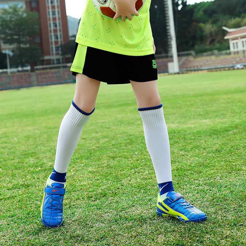 サッカーソックスジュニア スポーツ 膝上 男の子 女の子 厚手 タオルボトム 綿 トレーニング 学生 プロ ホワイト レッド ブルー ストッキング