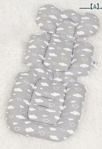 ベビーカー シート クッション オールシーズン 新生児 リバーシブル 綿 メッシュ ソフト 保温 通気性 快適 保護 チェア ライナー 男の子 女の子 出産祝い かわいい シンプル 猫 アヒル 恐竜