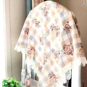 ドレッサー ミラー カバー ほこりよけ 生地 レース 家庭用 布 ヨーロピアン 遮光 ピンク ブルー カーキ 寝室 リビング インテリア おしゃれ シンプル 花柄