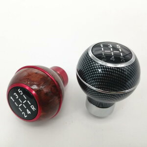 シフトノブ MT マニュアル 5速 アルミ 合金 革 木製 マホガニー カーボン ヘッド ギア レバー 自動車 軽 トラック 汎用 改造 内装 ドレスアップ 用品 アクセサリー カスタムパーツ ブラック レ