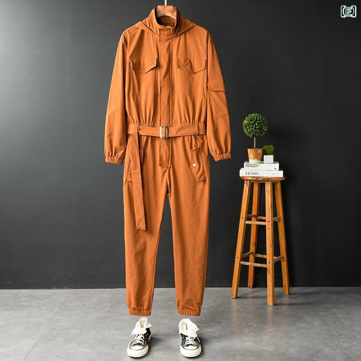 楽天市場】つなぎ フード付き メンズ 作業服 秋 英国 ゆったり 速乾 