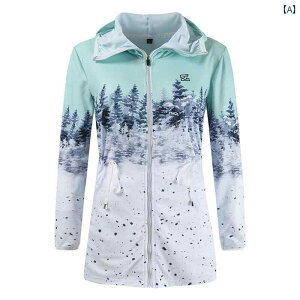 ラッシュガード レディース おしゃれ 長袖 上着 パーカー 長め 柄 大きいサイズ UVカット UPF50 日焼け防止 前開き ジップアップ フード付き 指穴 夏 薄手 通気性 涼しい アウター スポーツ ア