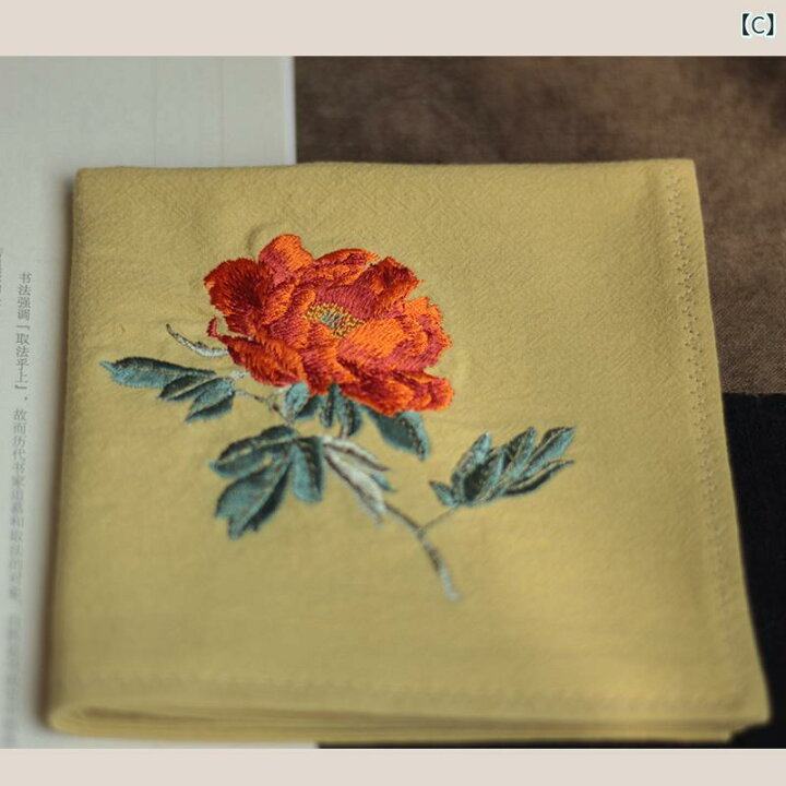 楽天市場】ハンカチ 刺繍 花 カラー メンズ レディース レトロ 