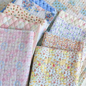 生地 キルティング 手芸 ハンドメイド 手作り 秋冬 暖かい コットン 掛け布団 カバー レッスンバッグ キルト 素材 05m 黄色 青 ピンク リボン クマ 花 柄 片面 かわいい