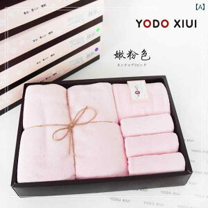 タオルセット バスタオル フェイスタオル ハンドタオル 5点セット ソフト 吸水 ふわふわ 結婚祝い お返し プレゼント ピンク グリーン ブルー アイボリー パープル