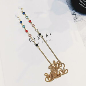 メガネ サングラスチェーン 首掛け 滑り止め メタル スネークチェーン パール ゴールド シルバー スマイル ジュエル 丸玉 大粒 小粒 ダブル 太細 小物 おしゃれ 普段使い