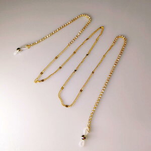 眼鏡チェーン メタル 首掛け ラインストーン装飾 滑り止め 落下防止 ストラップ コード おしゃれ 上品 普段使い ゴールド シルバー アイウェア小物