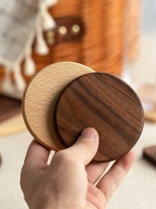 コースター 和風 木製 ウォールナット ブナ材 カップマット 茶道用 断熱 耐熱 滑り止め 円形 丸型 四角形 くぼみ フラット シンプル 自宅用