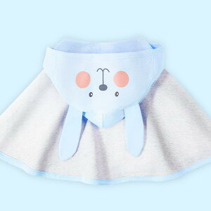 ベビー ポンチョ 男の子 女の子 ケープ マント アウター 防風 フード シングルボタン 綿 コットン カジュアル 春秋 お出かけ用 うさぎ柄 ドット柄 波紋柄 グレー ブルー ピンク ネイビー
