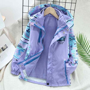 マウンテンパーカー 女の子 キッズ ジュニア 3WAY 取り外し フード 裏起毛 厚手 防寒 アウター ジャケット ウィンドブレーカー 秋冬 通学 普段使い アウトドア ポリエステル 無地 カジュアル