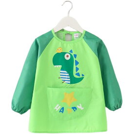 スモック 男女兼用 キッズ ベビー 幼児 子供 防水 長袖 汚れ防止 食べこぼし防止 美術 絵画 お絵かき 食事 幼稚園 保育園 お食事エプロン 遊び着