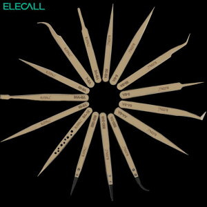 ピンセット ステンレス 精密作業用 ゴールドカラー 高精度 極細 カーブ ストレート 平型 高弾力 スマホ修理 電子工作 ツール セット