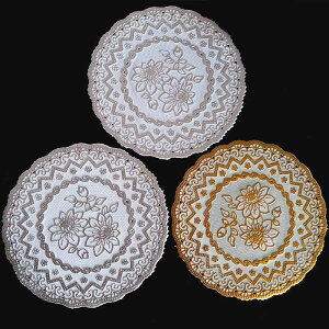 ランチョンマット 円形 PVC製 防水 耐熱 撥水加工 北欧風 欧風 ライトラグジュアリー おしゃれ ダイニングテーブル用 ティーマット コースター 花瓶敷き キッチン雑貨