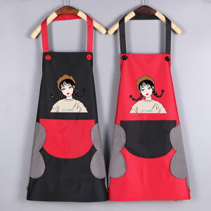 エプロン レディース 女性用 家庭用 キッチン用 台所用 防水 撥水 防油 防汚 かわいい おしゃれ スタイリッシュ 和風 韓国風 北欧風 仕事用 作業用 袖なし ノースリーブ ノースリーブ PVC