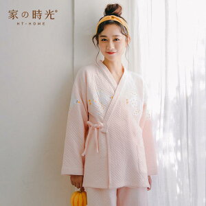 ルームウェア マタニティ 産後 授乳服 産前産後 上下セット 綿 ふんわりコットン 長袖 ロングパンツ Vネック 和服風 シンプル 秋冬 パジャマ 無地 快適