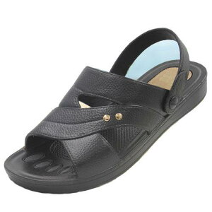 ビーチサンダル メンズ 男性用 シニア 夏 厚底 樹脂製 防水 滑り止め 耐摩耗性 カジュアル スリッポン 日常使い ブラック ダークブラウン