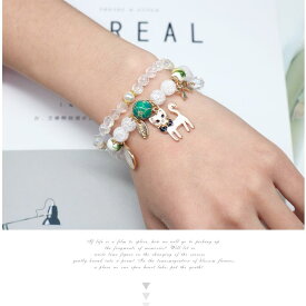 ブレスレット レディース ピンククリスタル ローズクォーツ ビーズ 多層 重ね付け シンプル スイート かわいい 韓国風 韓流 普段使い カジュアル アクセサリー 人工水晶 合金 半貴石