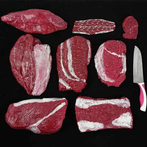 食品サンプル 牛肉部位 模型 リアル 精巧 フェイクフード ディスプレイ レストラン 店舗装飾 撮影小物 牛もも肉 牛バラ肉 牛肩肉 牛リブロース ステーキ 牛肉スライス
