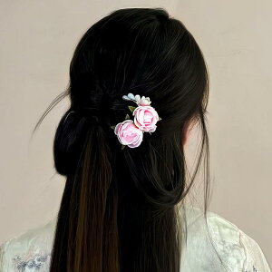 かんざし おしゃれ 簪 レディース 白 薔薇 花 U字 和装 チャイナ風 中国風 ヘアアクセサリー 髪飾り 中国風