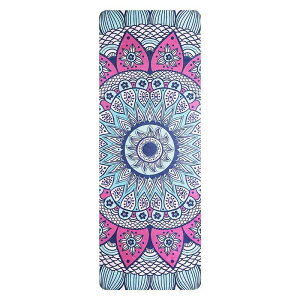 ヨガマット 女性用 ポータブル 折りたたみ式 薄型 軽量 ゴム 滑り止め加工 高グリップ 初心者 自宅用 エクササイズ フィットネス トレーニングマット