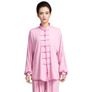 太極服 男女兼用 太極拳ウェア 武術着 練習着 稽古着 ユニフォーム しなやか 中国風 ライトブルー ホワイト ピンク ワインレッド グリーン グレイッシュブルー ブラック 春秋