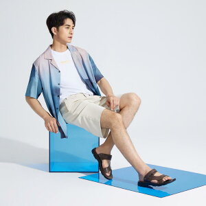 サンダル メンズ 男性用 牛革 革 オープントゥ 厚底 ソフトソール 通気性 普段使い デイリー ビジネス カジュアル アウトドア ビーチ 夏 お父さん ブラウン ブラック