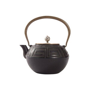 鉄瓶 鋳鉄製 やかん 急須 湯沸かし器 和風 新中華風 レトロ 家庭用 茶器 茶室 インテリア オブジェ 飾り 螺紋模様 岩肌模様 半手作り