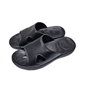 サンダル 男女兼用 静電気防止 PU 厚底 クッションソール 滑り止め 通気性 軽量 快適 クリーンルーム用 作業履き オフィス ブラック 夏