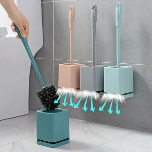 トイレブラシ 家庭用 壁掛け式 長柄 穴あけ不要 隅々まで掃除 隙間 収納スタンド プラスチック製 耐久性 マルチカラー 省スペース 衛生的