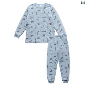 パジャマ 男の子 男の子 秋冬 暖かい肌着 厚手 裏起毛 上下セット クルーネック ジュニア ルームウェア 部屋着 寝巻き 綿 コットン